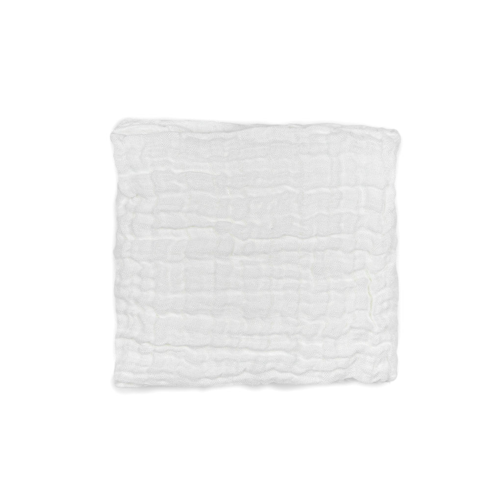Linen baby swaddle WHITE
