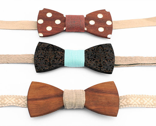 Wooden bow tie ROYAL