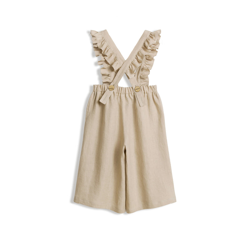 Culotte pants with frill strap SAND