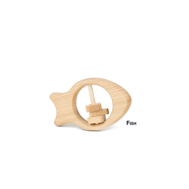 Wooden baby rattle