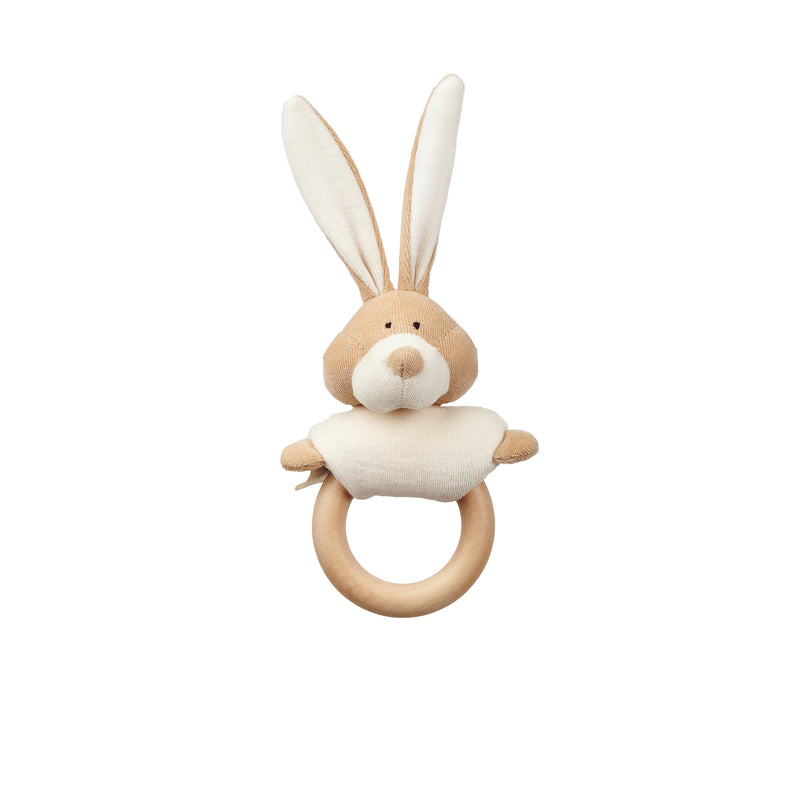 Organic rattle with teether BUNNY