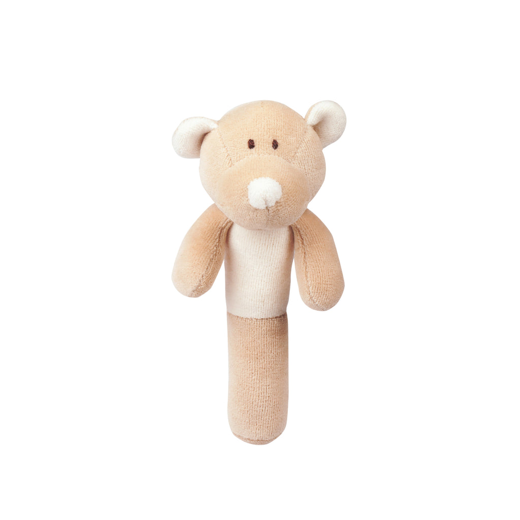 Organic soft toy rattle TEDDY